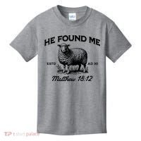 Jesus He Left 99 To Find Me Sheep Christian Kids T-Shirt thumb 0