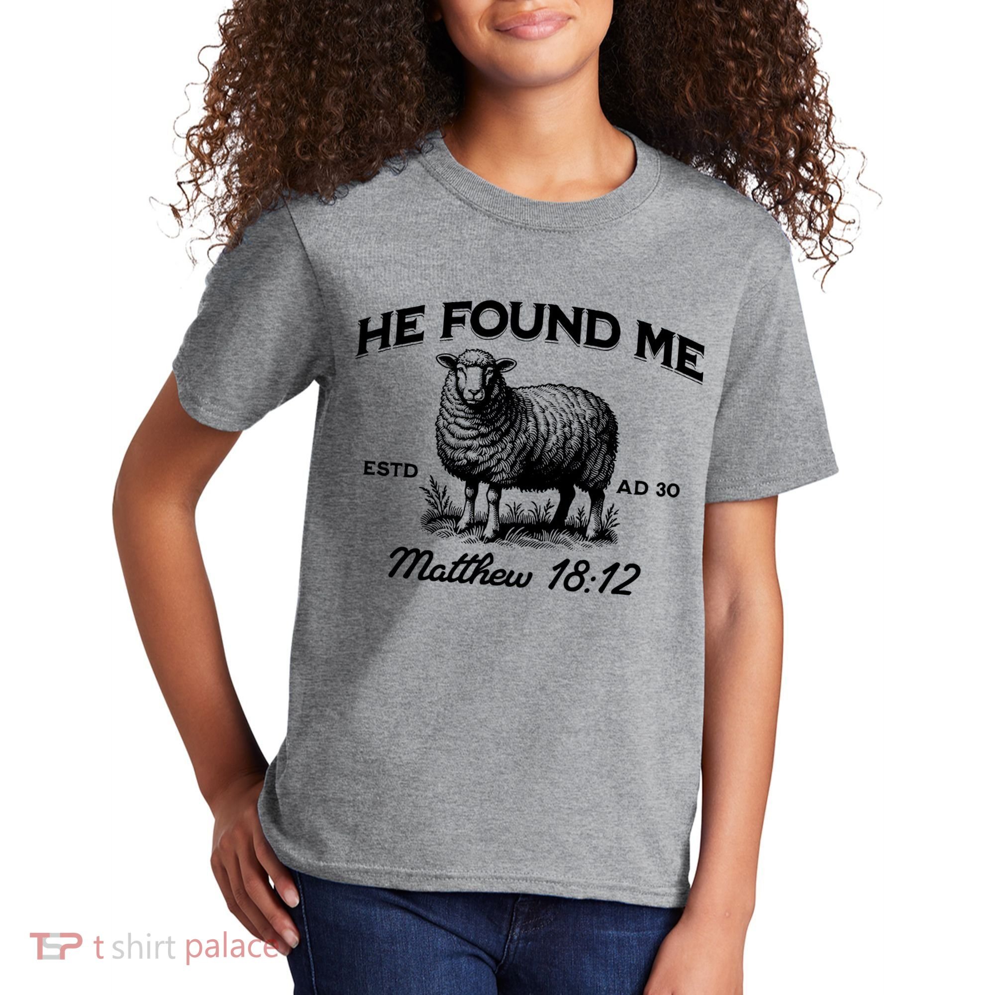 Jesus He Left 99 To Find Me Sheep Christian Kids T-Shirt