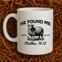 Jesus He Left 99 To Find Me Sheep Christian Coffee Mug thumb 2