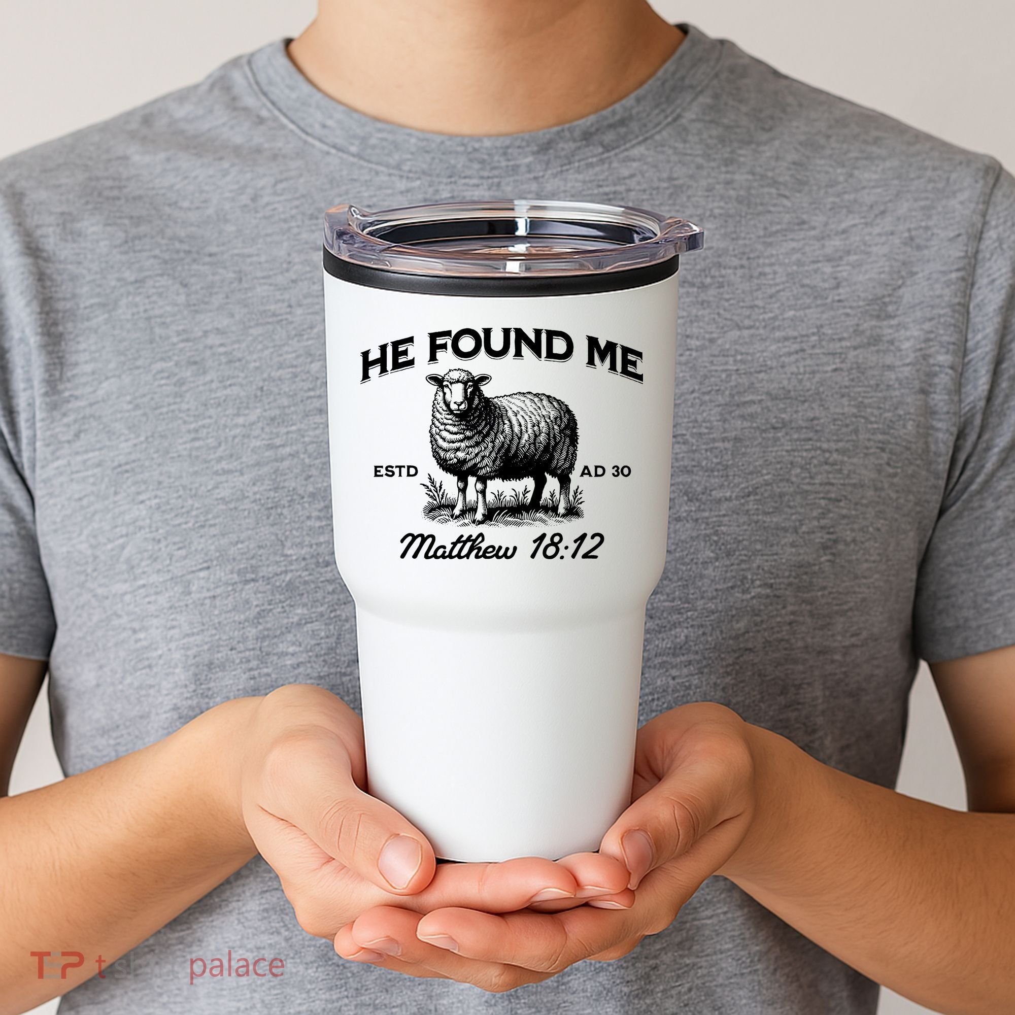 Jesus He Left 99 To Find Me Sheep Christian Tumbler