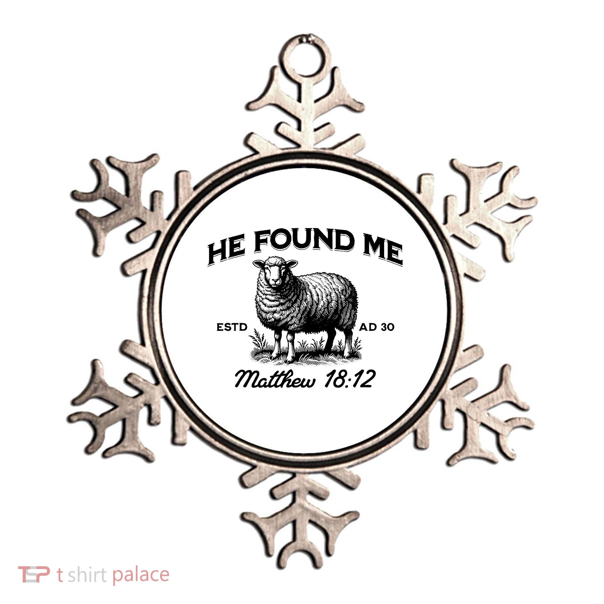 Jesus He Left 99 To Find Me Sheep Christian Ornament