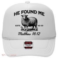 Jesus He Left 99 To Find Me Sheep Christian Hat thumb 0