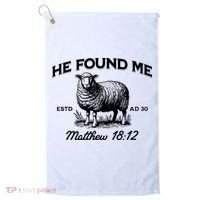 Jesus He Left 99 To Find Me Sheep Christian Golf Towel thumb 0