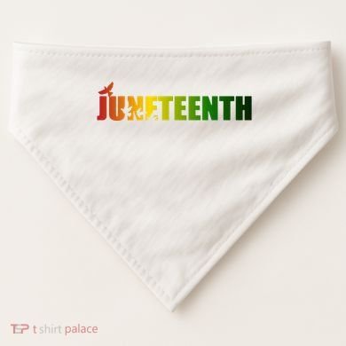 Juneteenth Holiday Logo USA-Made Doggie Bandana