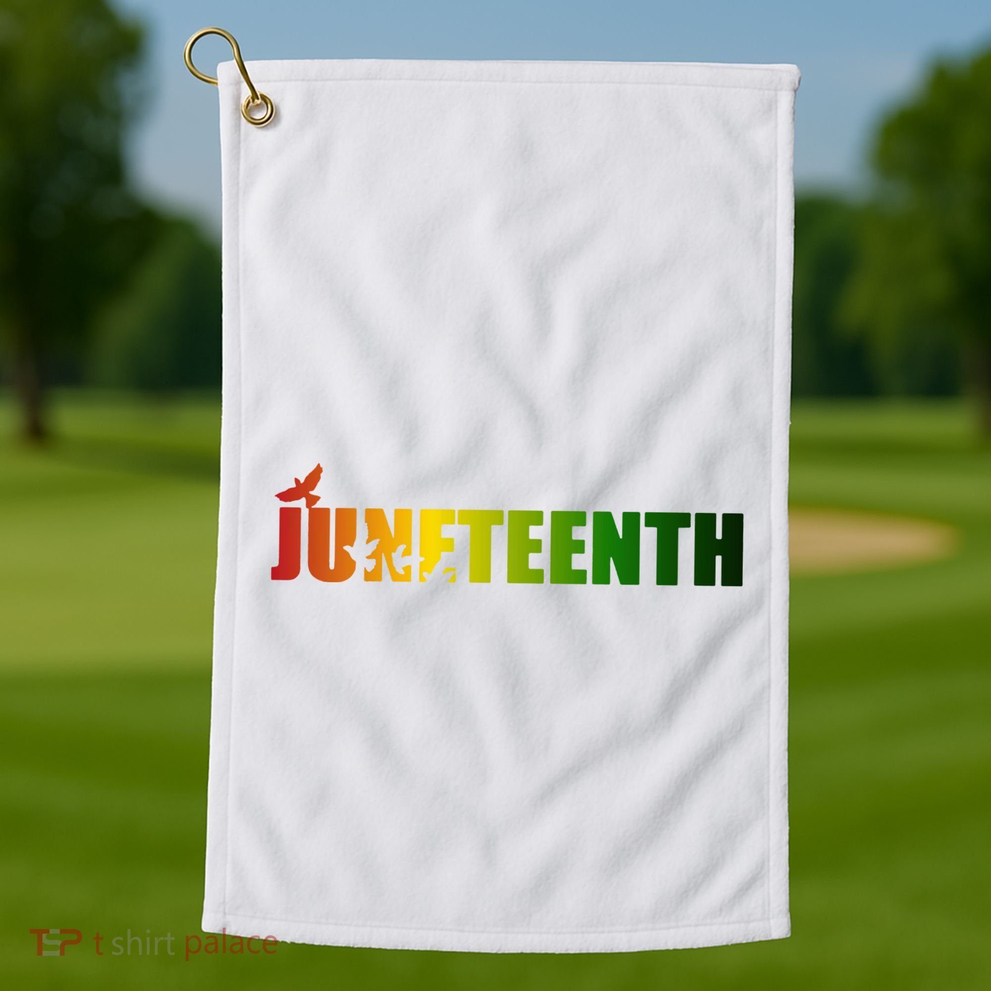 Juneteenth Holiday Logo Golf Towel