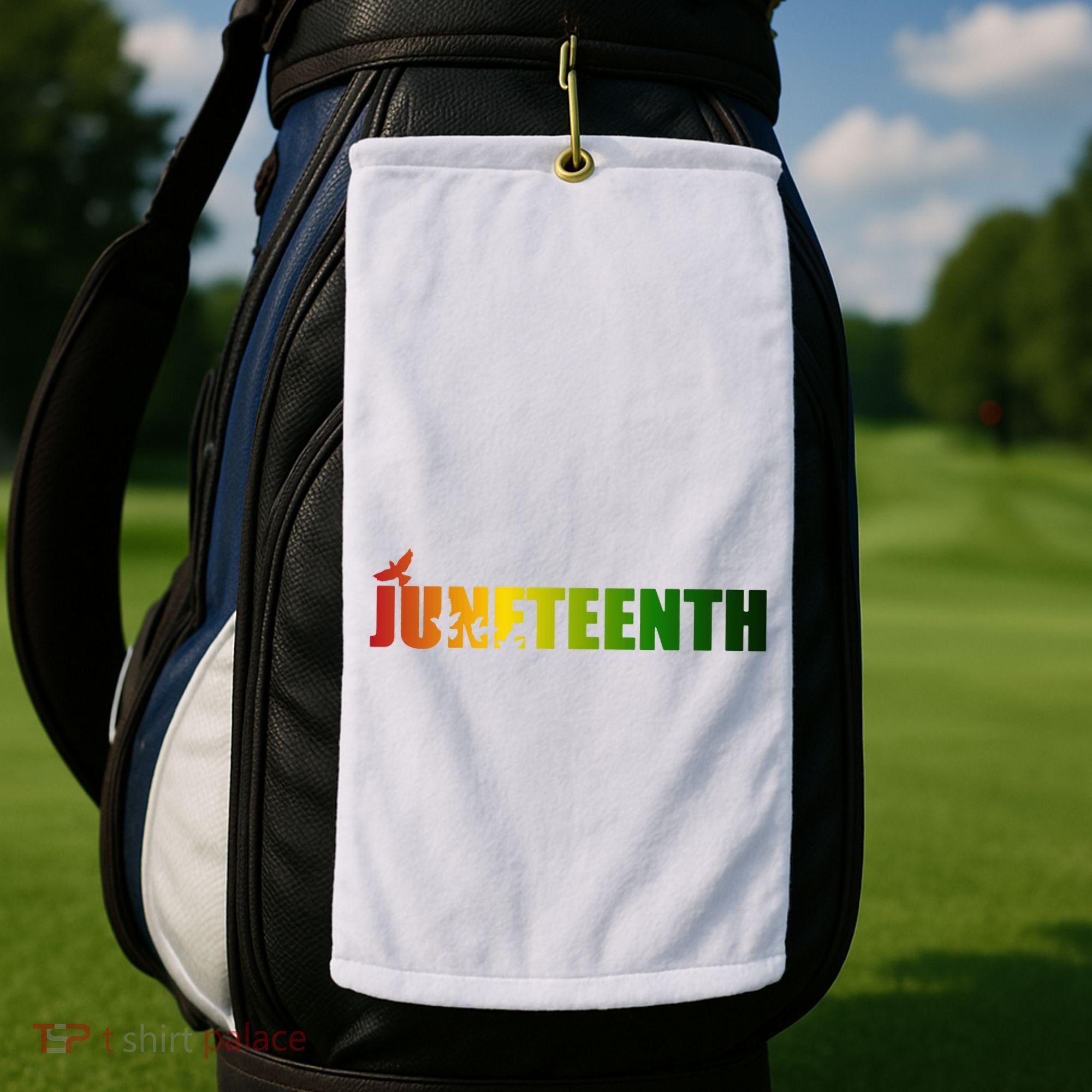 Juneteenth Holiday Logo Golf Towel
