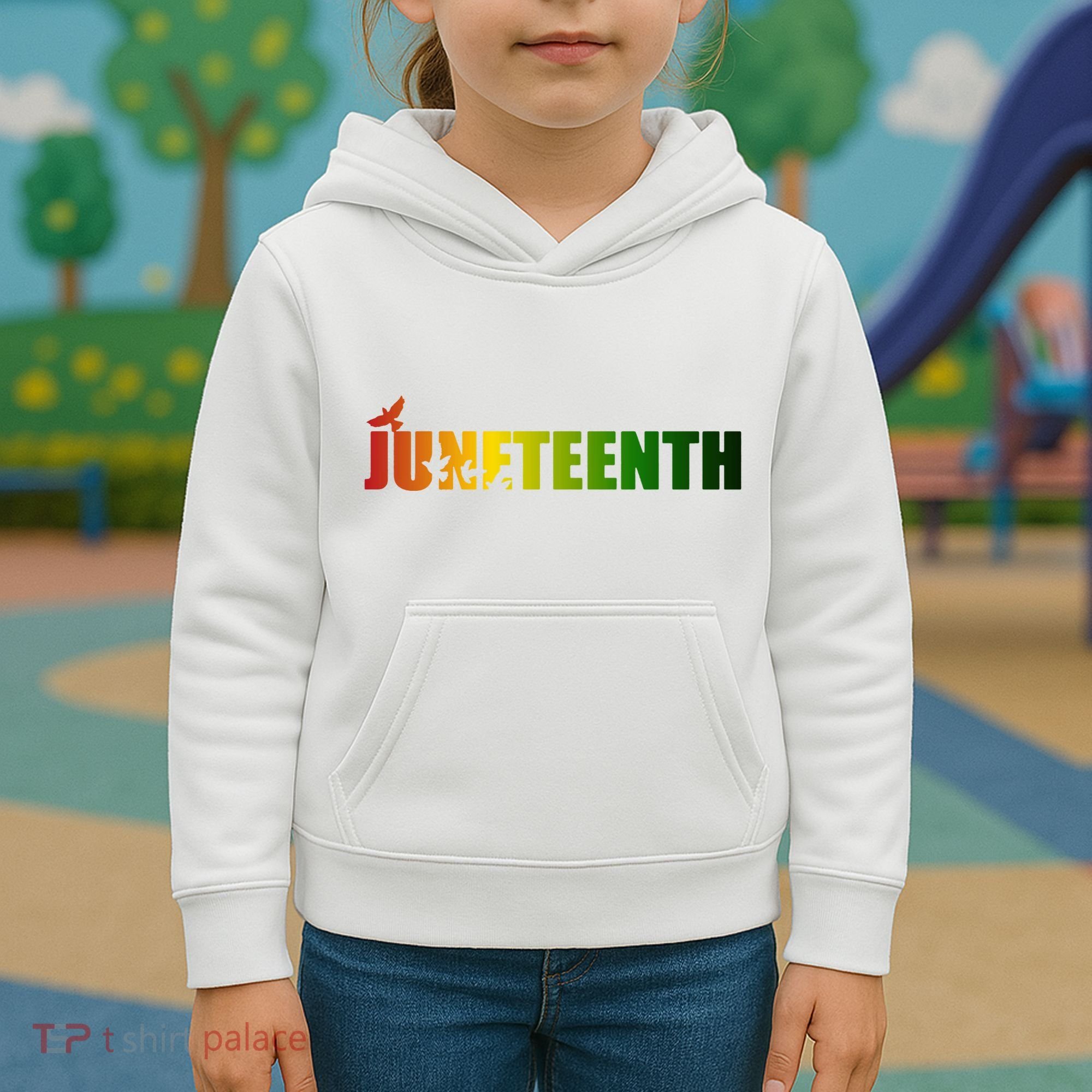Juneteenth Holiday Logo Kids Hoodie