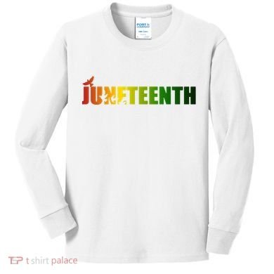 Juneteenth Holiday Logo Kids Long Sleeve Shirt