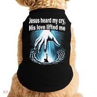 Jesus Heard My Cry His Love Lifted Me Doggie Tank thumb 0