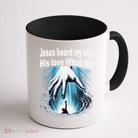 Jesus Heard My Cry His Love Lifted Me Coffee Mug thumb 1