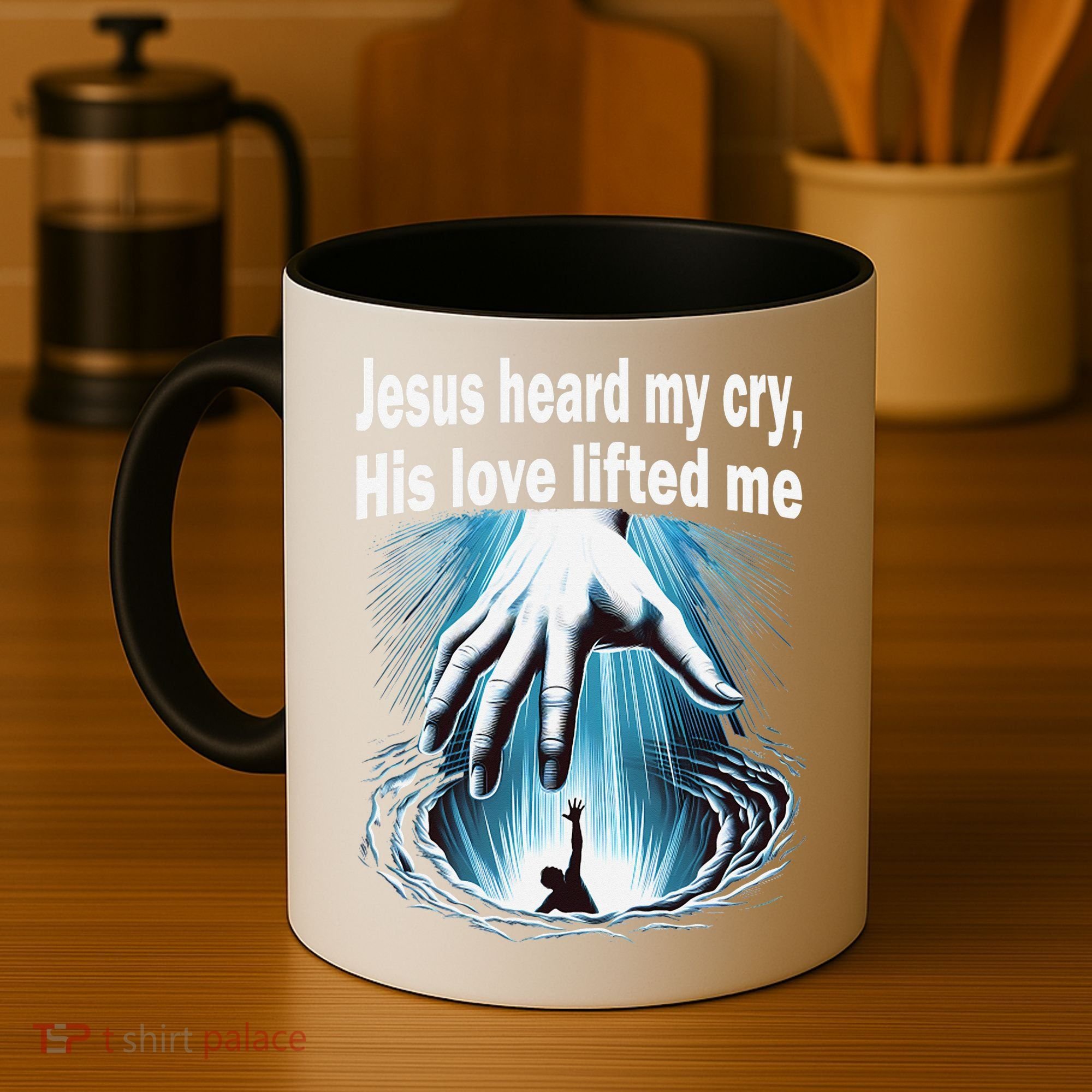Jesus Heard My Cry His Love Lifted Me Coffee Mug