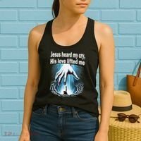 Jesus Heard My Cry His Love Lifted Me Women's Tank Top thumb 2