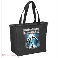 Jesus Heard My Cry His Love Lifted Me Tote Bag thumb 2