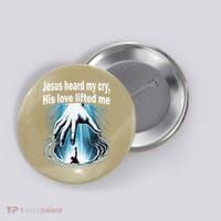 Jesus Heard My Cry His Love Lifted Me Button thumb 0