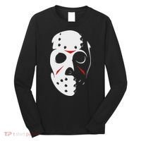 Jason Hockey Mask Halloween Friday 13th Long Sleeve Shirt thumb 0