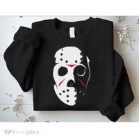 Jason Hockey Mask Halloween Friday 13th Sweatshirt thumb 2