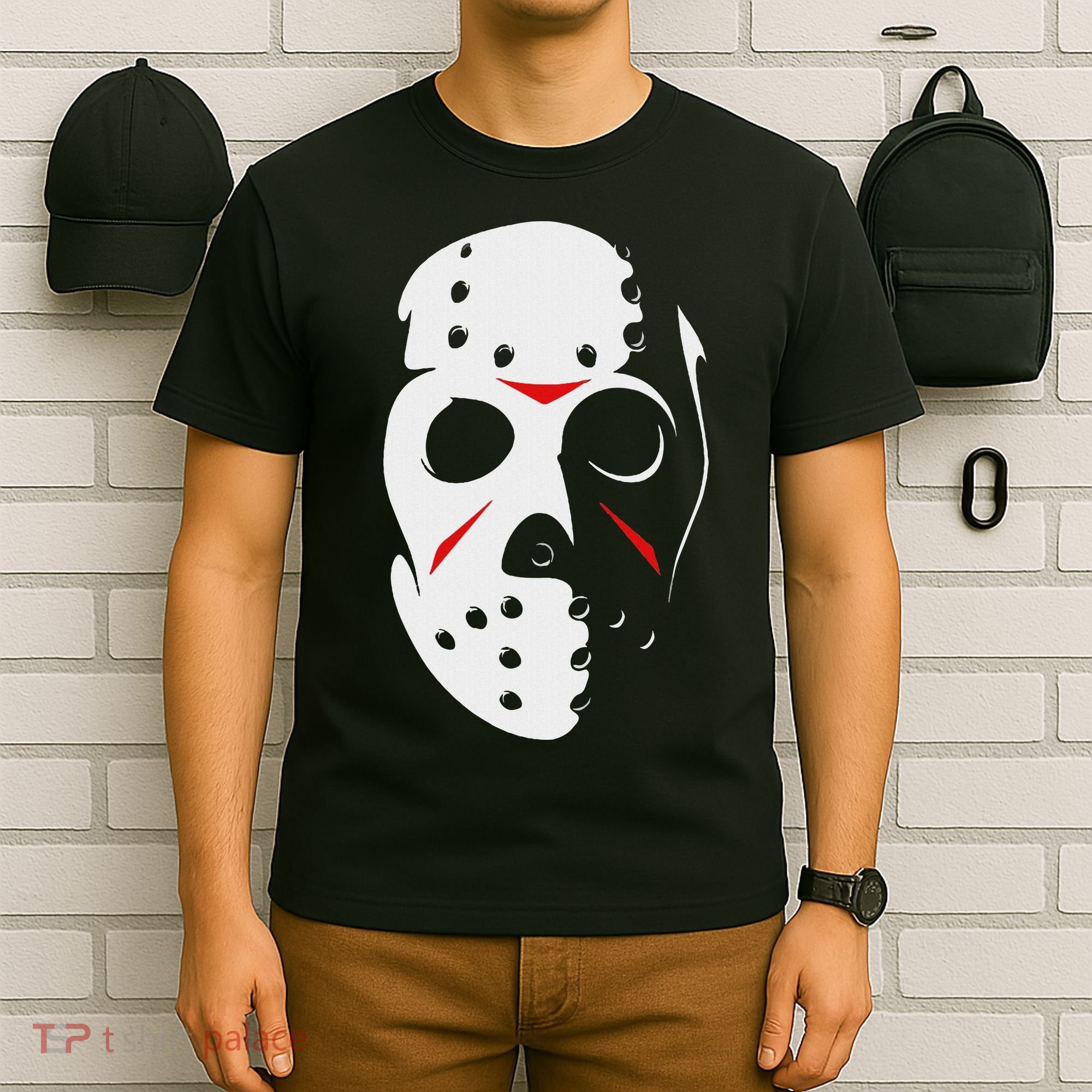 Jason Hockey Mask Halloween Friday 13th T-Shirt