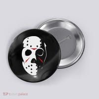Jason Hockey Mask Halloween Friday 13th Button thumb 0