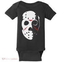 Jason Hockey Mask Halloween Friday 13th Baby Bodysuit thumb 0