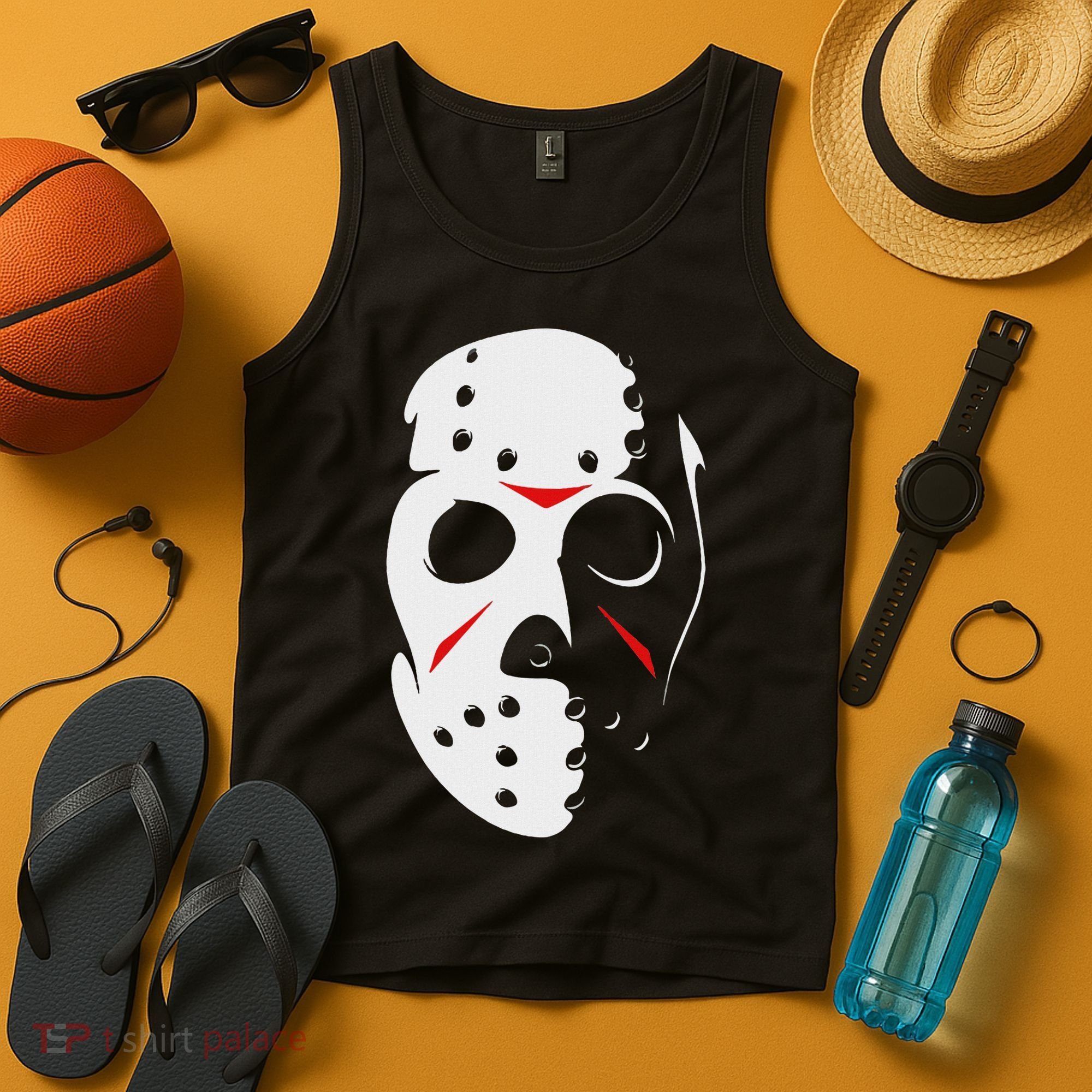 Jason Hockey Mask Halloween Friday 13th Tank Top