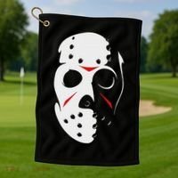 Jason Hockey Mask Halloween Friday 13th Golf Towel thumb 1