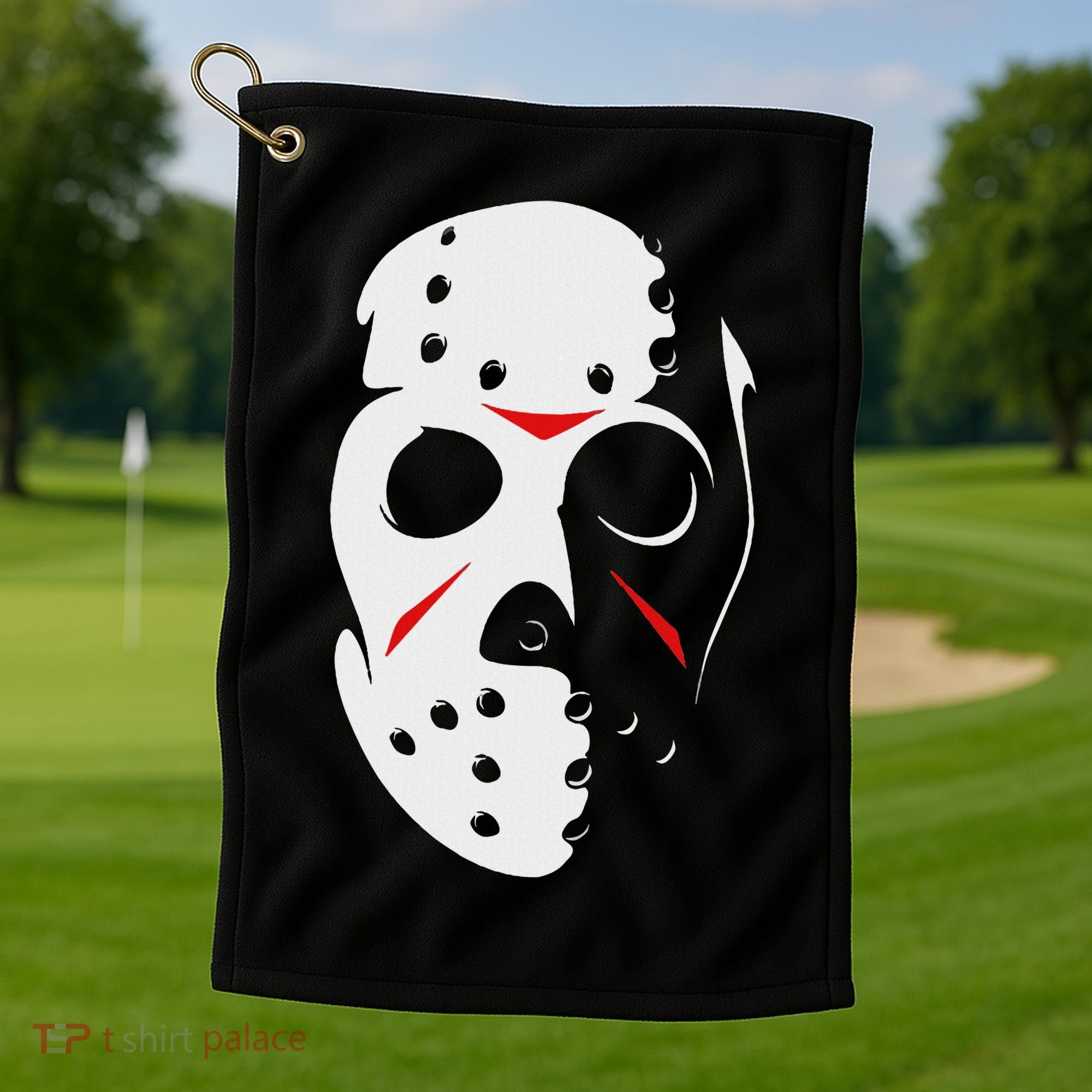 Jason Hockey Mask Halloween Friday 13th Golf Towel