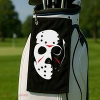 Jason Hockey Mask Halloween Friday 13th Golf Towel thumb 2