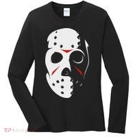 Jason Hockey Mask Halloween Friday 13th Women's Long Sleeve Shirt thumb 0