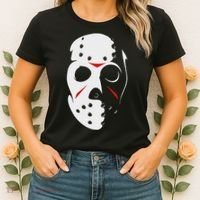 Jason Hockey Mask Halloween Friday 13th Women's T-Shirt thumb 2