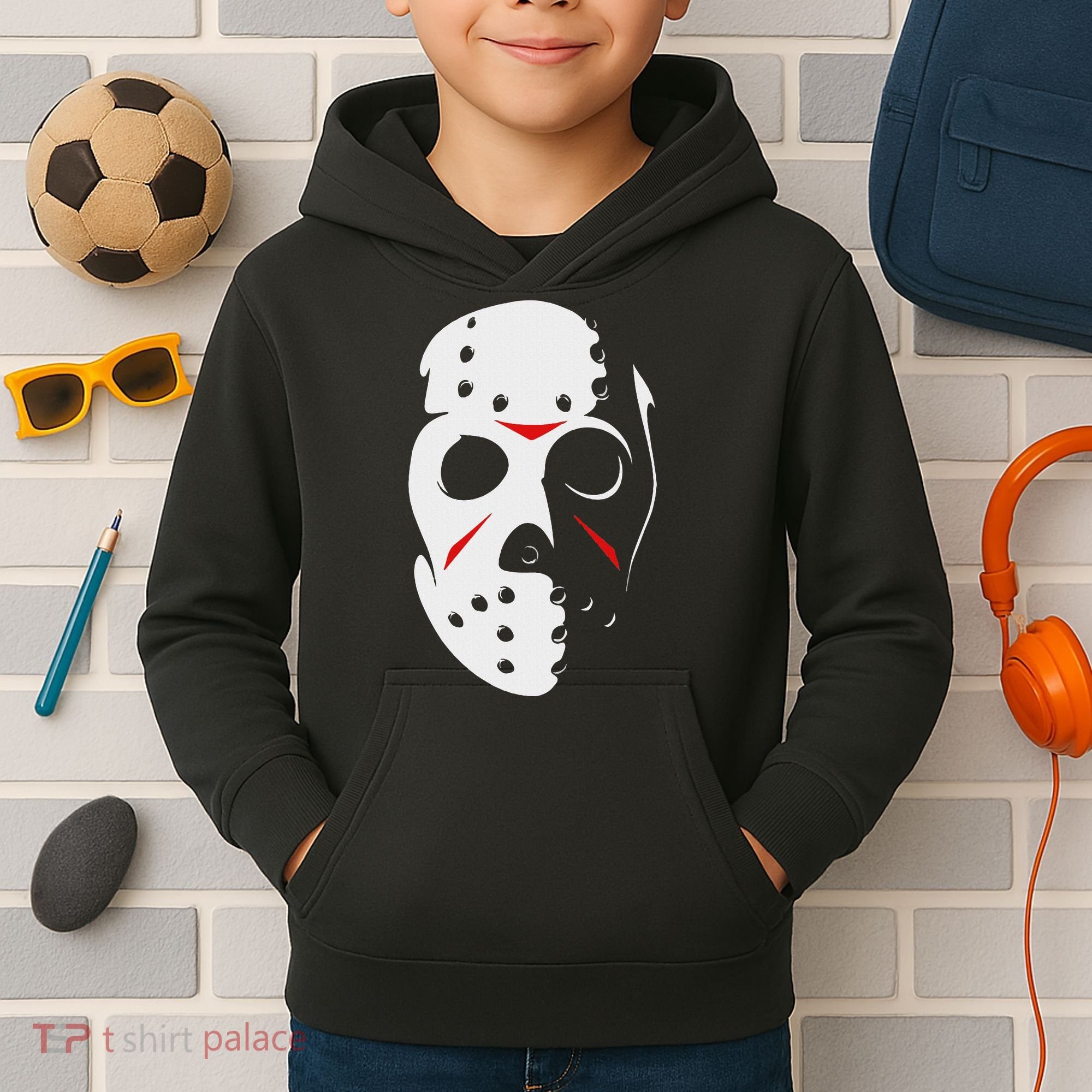 Jason Hockey Mask Halloween Friday 13th Kids Hoodie