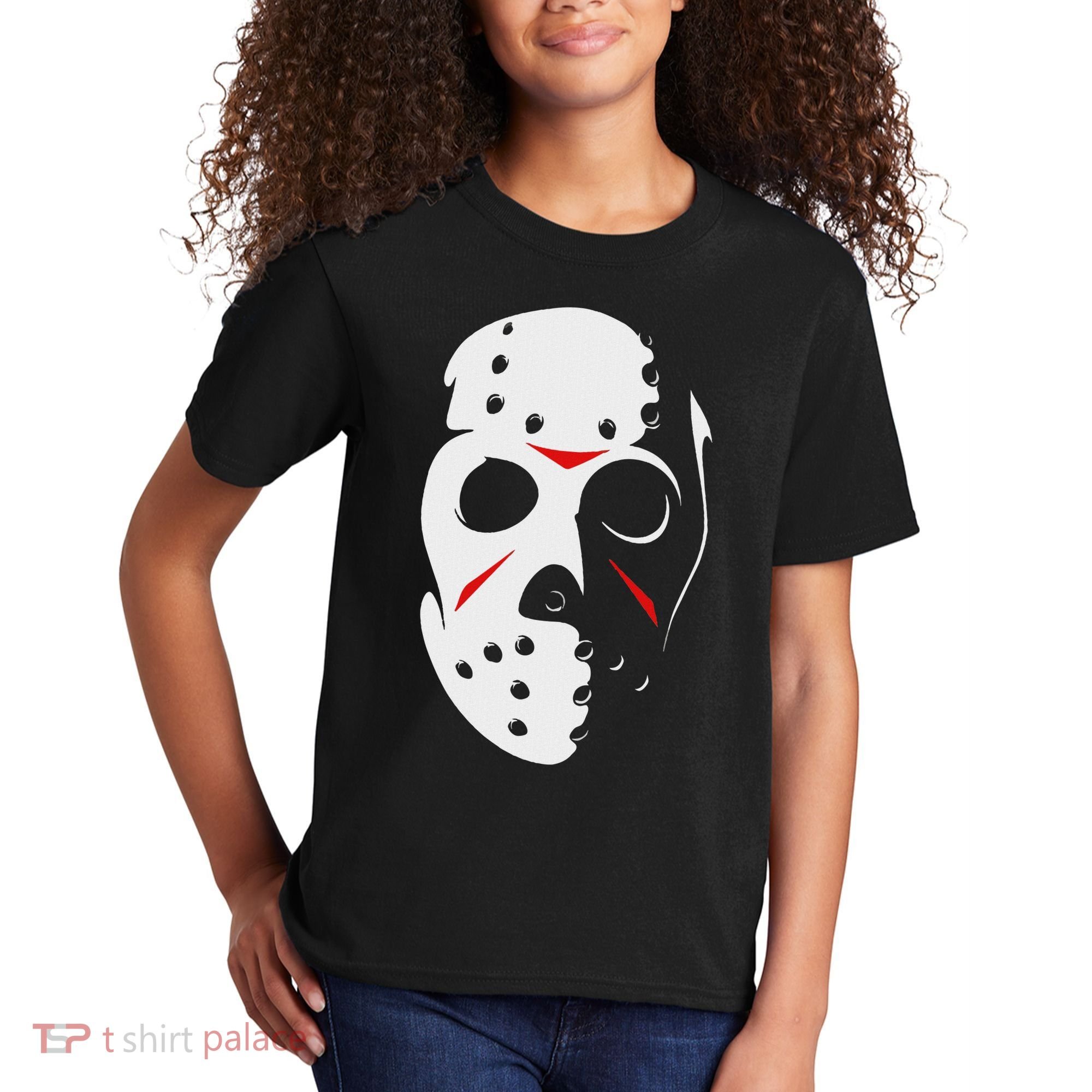 Jason Hockey Mask Halloween Friday 13th Kids T-Shirt
