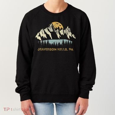 Jefferson Hills Pa Mountain Sunset Design Women's Sweatshirt