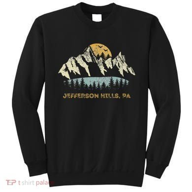 Jefferson Hills Pa Mountain Sunset Design Sweatshirt