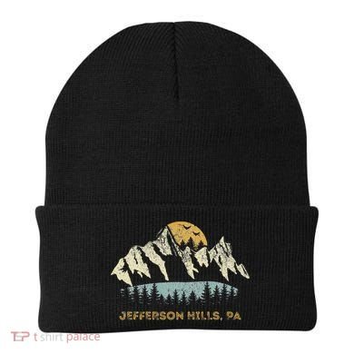 Jefferson Hills Pa Mountain Sunset Design Beanie