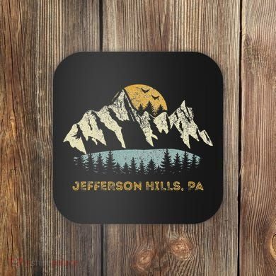 Jefferson Hills Pa Mountain Sunset Design Coaster