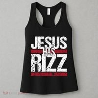 Jesus Has Rizz Simple Christian Faith Believer God Quote Women's Tank Top thumb 3