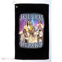 Jesus Has Rizzen Golf Towel thumb 0