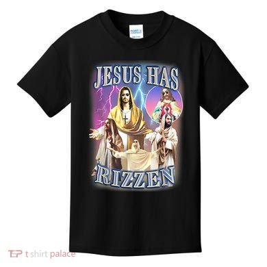 Jesus Has Rizzen Kids T-Shirt