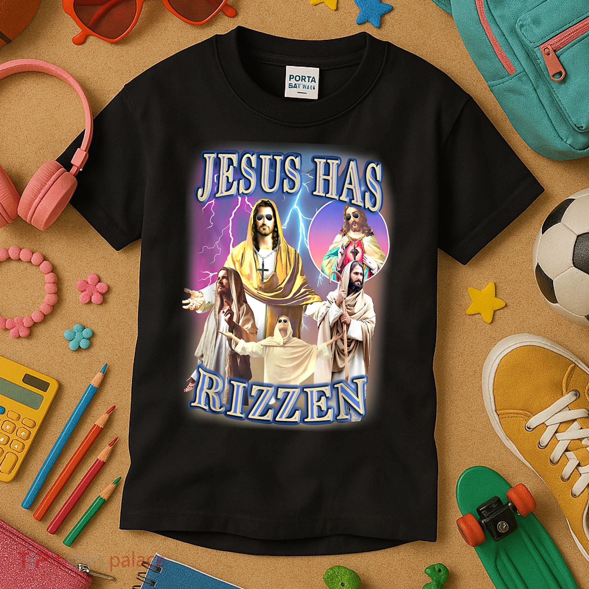 Jesus Has Rizzen Kids T-Shirt