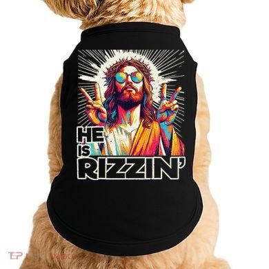  Jesus Has Rizzen Easter Christian Doggie Tank