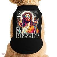 Jesus Has Rizzen Easter Christian Doggie Tank thumb 0