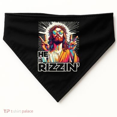  Jesus Has Rizzen Easter Christian USA-Made Doggie Bandana