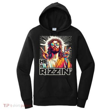  Jesus Has Rizzen Easter Christian Women's Hoodie