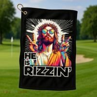  Jesus Has Rizzen Easter Christian Golf Towel thumb 1