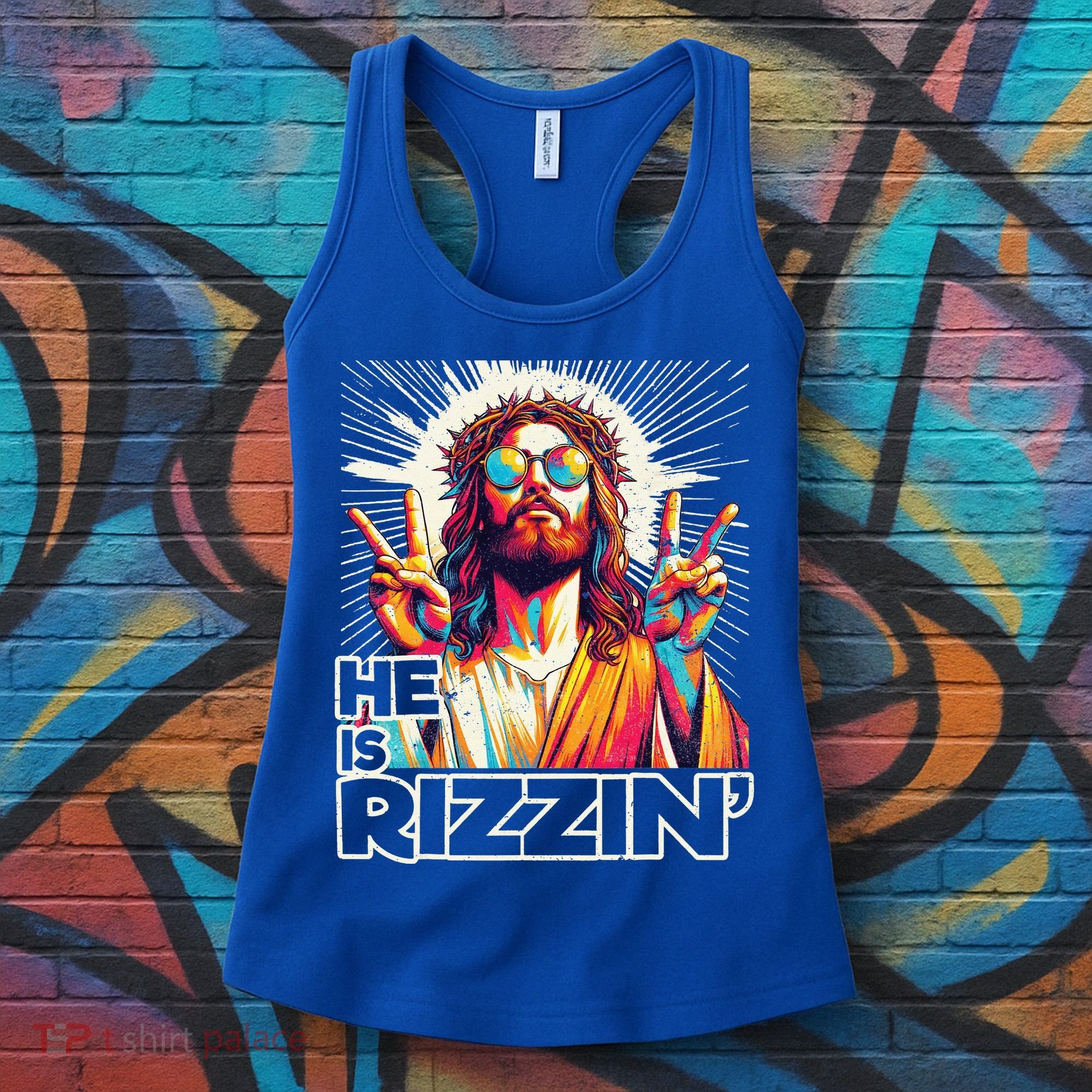  Jesus Has Rizzen Easter Christian Women's Tank Top