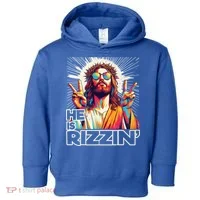  Jesus Has Rizzen Easter Christian Toddler Hoodie thumb 0
