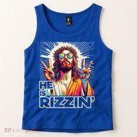  Jesus Has Rizzen Easter Christian Tank Top thumb 2