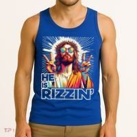 Jesus Has Rizzen Easter Christian Tank Top thumb 3