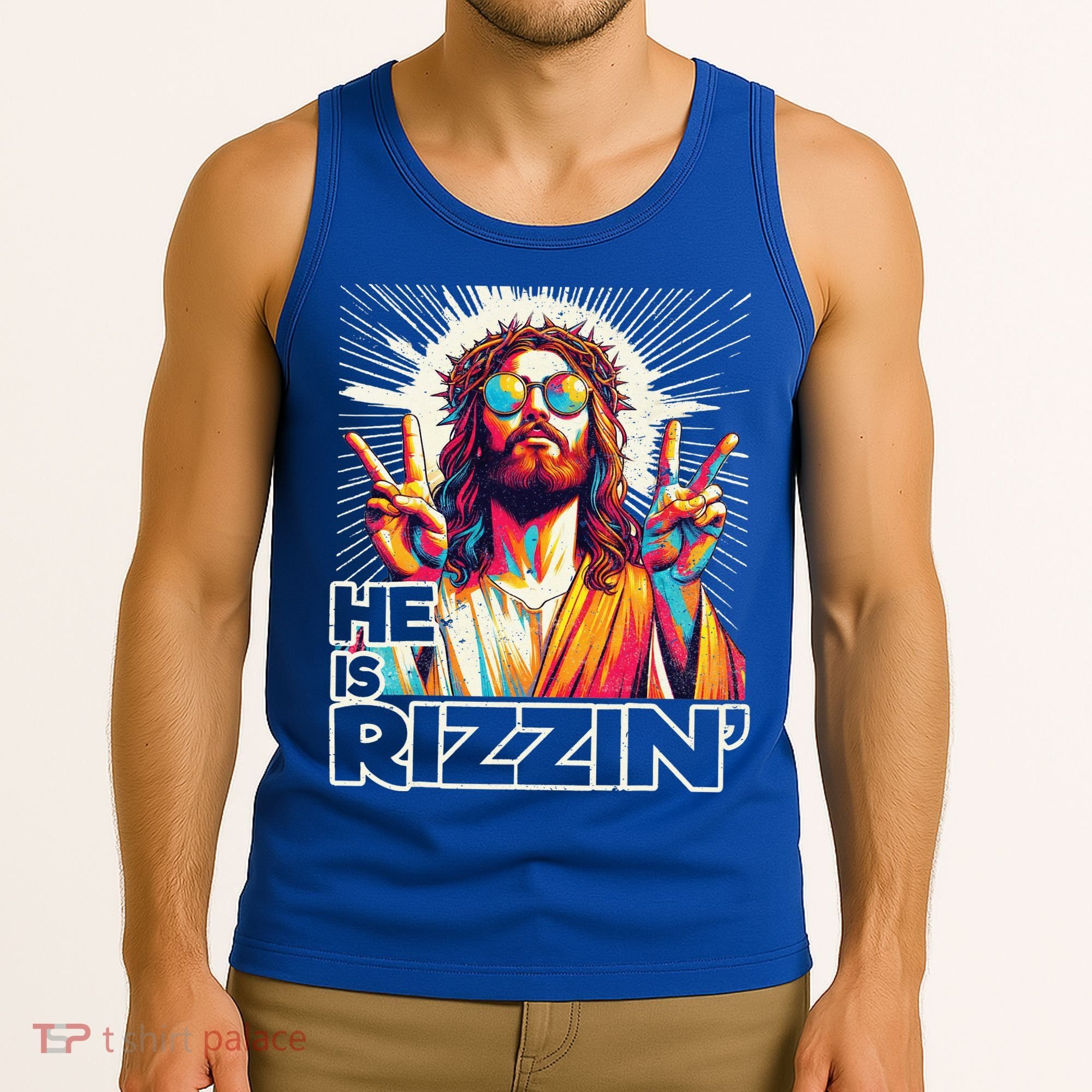  Jesus Has Rizzen Easter Christian Tank Top