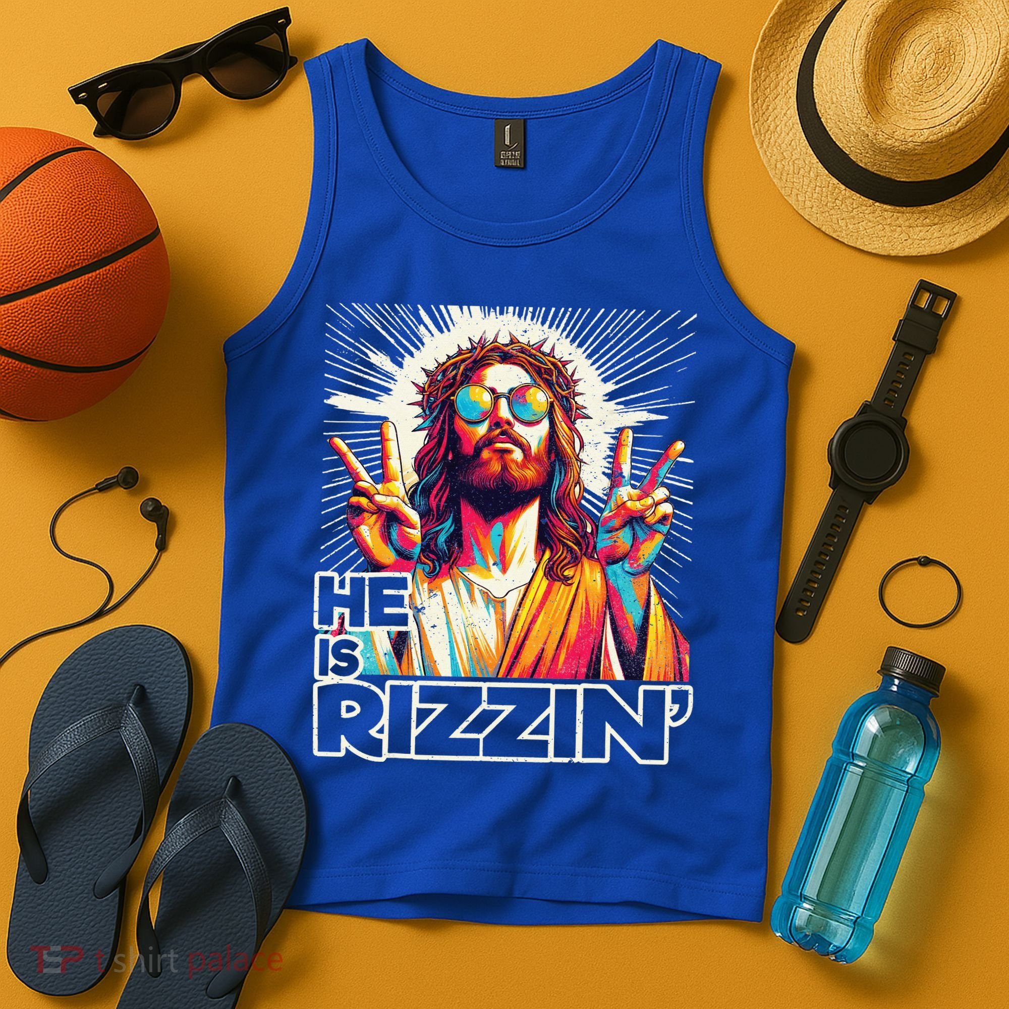  Jesus Has Rizzen Easter Christian Tank Top